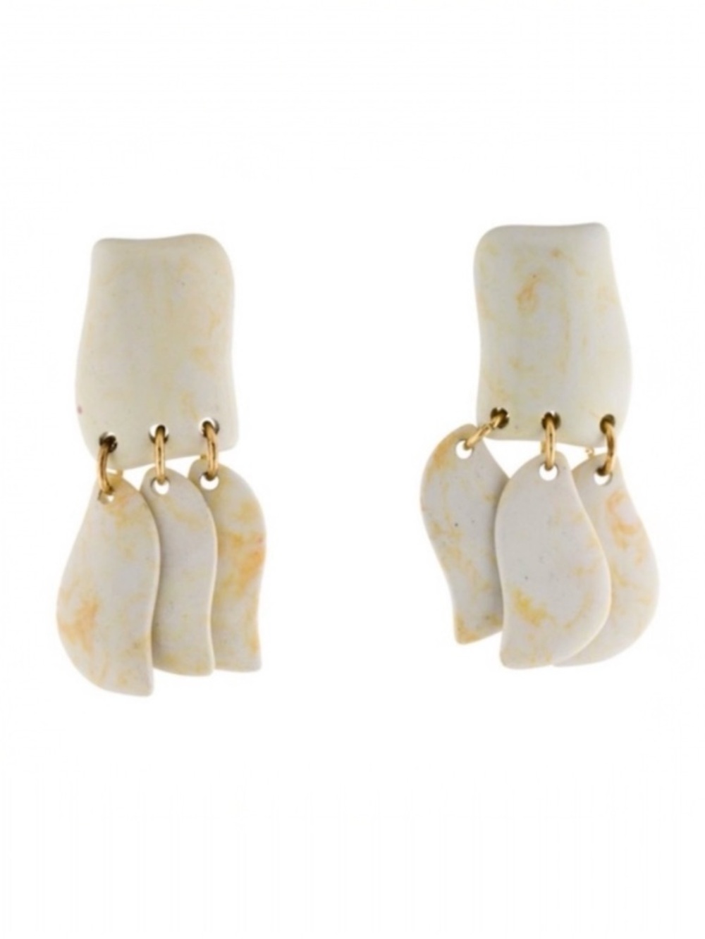 LELE SADOUGHI Garden Iris Earrings Clip On Petal Drop.